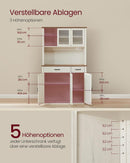 SEGENN Parma Landelijk Houten Dressoir met Verlichting en Oplaadstation – Stijlvol en Praktisch-Multifunctioneel Dressoir