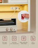 SEGENN Parma Landelijk Houten Dressoir met Verlichting en Oplaadstation – Stijlvol en Praktisch-Multifunctioneel Dressoir