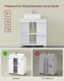 Segenn's Brescia Wastafelonderkast met opbergruimte en poten-Modern badkamermeubel met legplanken en poten