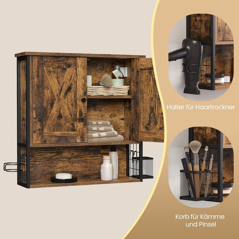 SEGENN Parma Moderne Badkamer Wandkast – Compact & Stijlvol-Ideaal voor Boven de Wastafel