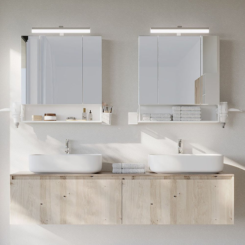 Segenn's Prato Badkamerkast met LED-verlichting, stopcontacten en hangmand – complete multifunctionele opbergoplossing