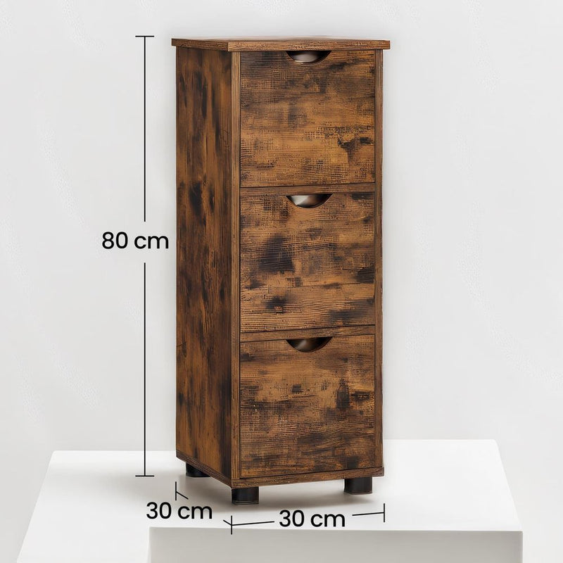 Segenn's Padua 3-laden badkamerkast – compacte staande opbergkast voor extra ruimte