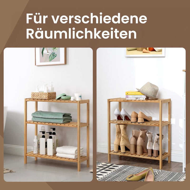 Segenn's Parma Natuurlijk Bamboe-Modern- Opbergrek voor de Badkamer-Stijlvol Bamboe Opbergrek voor de Badkamer