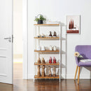 Segenn's badkamerek - met 5 niveaus - bamboe - keukenplank - Schoenenkast - 9-traps in hoogte verstelbaar - multifunctionele staplank - in de woonkamer - 60 x 26 x 130 cm