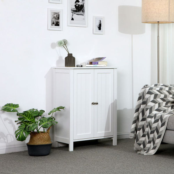 SEGENN Naples Stijlvolle Badkamerkast met Dubbele Deuren-Opbergkast voor Badkamer-Compacte Badkamerkast – Twee Deuren – Modern Design