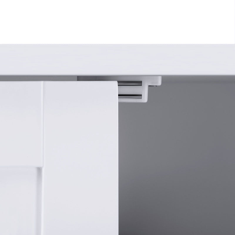 Segenn's Multifunctionele Kast - 80cm - Opbergkast - badkamermeubel, badkamermeubel, schoenenkast, plank met dubbele deur, 2 verstelbare planken, 60 x 80 x 30 cm (B x H x D), Wit
