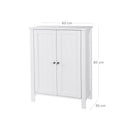 SEGENN Naples Stijlvolle Badkamerkast met Dubbele Deuren-Opbergkast voor Badkamer-Compacte Badkamerkast – Twee Deuren – Modern Design