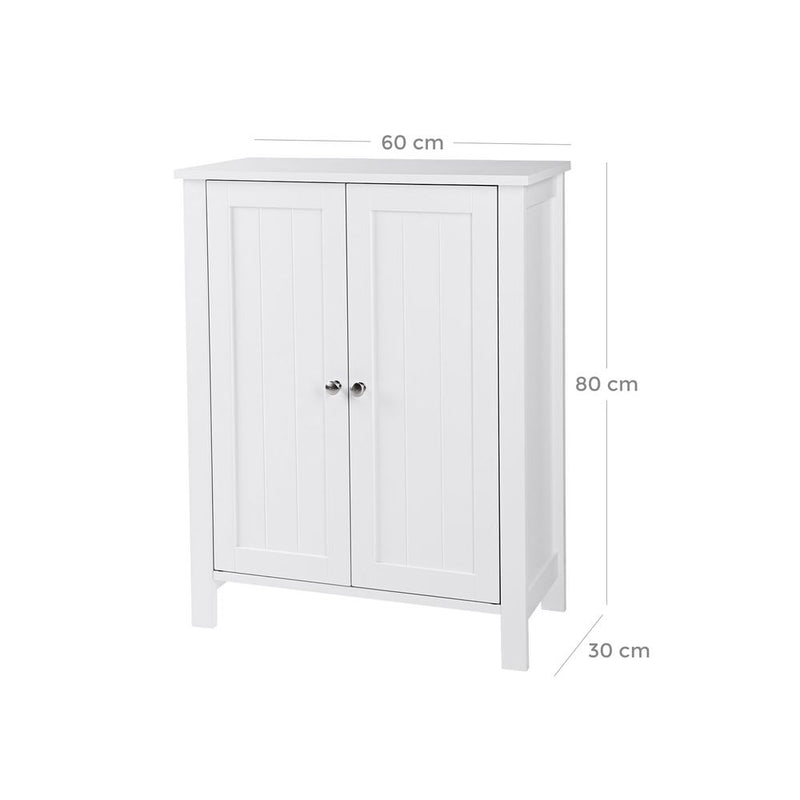 SEGENN Naples Stijlvolle Badkamerkast met Dubbele Deuren-Opbergkast voor Badkamer-Compacte Badkamerkast – Twee Deuren – Modern Design