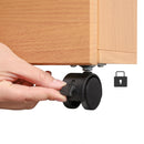 Segenn's Hout Ladeblok - Ladeblok bureau - Rolcontainer met Slot - 2 Lades - Bruin  43 x 45 x 72 cm