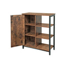 Segenn's Dressoir - Keukenkast - met 4 open Planken - Industrieel Design - Vintage - Donker Bruin