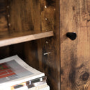 Segenn's Dressoir - Bijzetkast - Keukenkast met Glas Oppervlak en Open Vakken - Woonkamer - Hal - Stabiel Stalen Frame - Gehard Glas