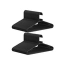 SEGENN Naples Set Zwarte Plastic Kledinghangers – Lichtgewicht, Duurzaam & Ruimtebesparend-50-delige