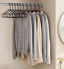 SEGENN Naples Set Zwarte Plastic Kledinghangers – Lichtgewicht, Duurzaam & Ruimtebesparend-50-delige