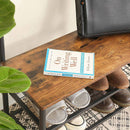 Segenn's Navada2 kapstok staand - Kapstok - Kledingrekken - garderoberek - kapstok met schoenenrek - Hout - Metaal -Vintage - 66 x 32.5 x 183 cm Bruin-zwart