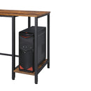 Segenn's Bureau - Computertafel - met 4 Planken - Industrieel  - Bruin-Zwart - 137 x 55 x 75 cm