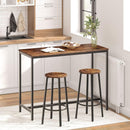 Segenn's Woodstone barkrukken Set van 2- Barkruk Ronde - barkruk -  metalen frame in industriële -  62,5 cm Hoog