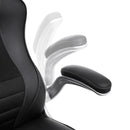 Segenn's Rogers Bureaustoel - Ergonomische Draaistoel - Gamestoel met Opklapbare Armleuningen - Computerstoel - Nylon Stervoet - Max. Statische Belasting 150 kg - voor op Kantoor - Studeerkamer - Zwart