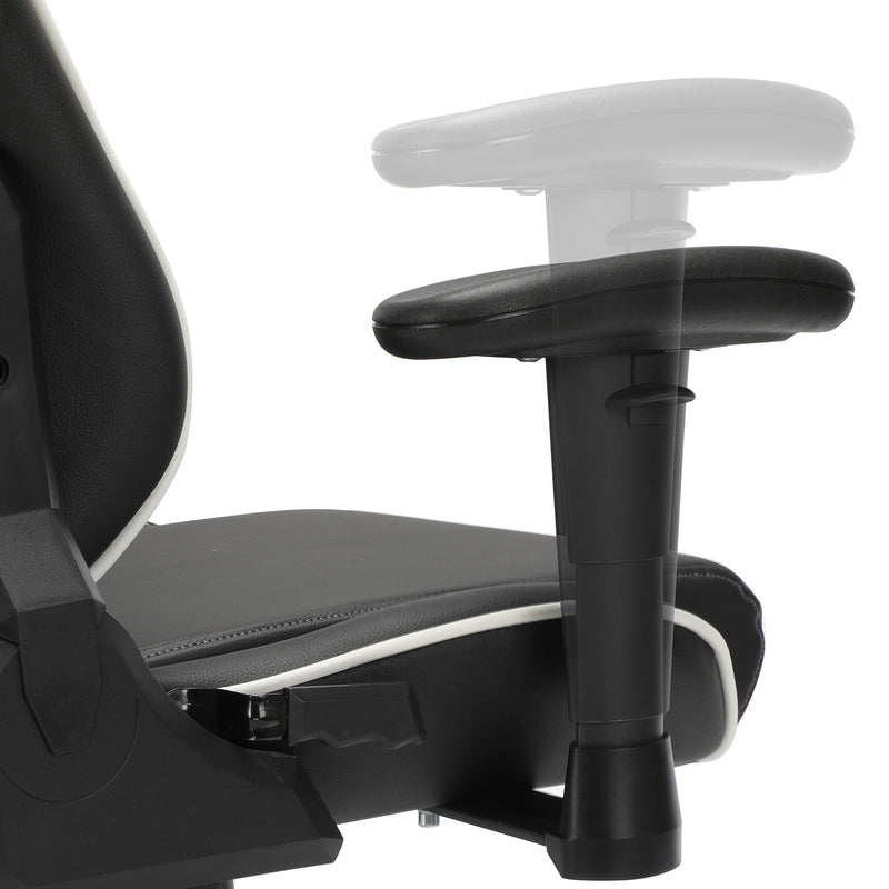 Segenn's Troy Bureaustoel - Gamestoel - Met hoge rugleuning - Racestoel - Gewatteerde zitting - Verstelbare hoofdsteun en lendenkussen - Zwart