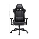 Segenn's Troy Bureaustoel - Gamestoel - Met hoge rugleuning - Racestoel - Gewatteerde zitting - Verstelbare hoofdsteun en lendenkussen - Zwart