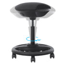 Segenn's Gem Bureaukruk - Ergonomische Werkkruk - Rolkruk - Draaistoel op wielen - Extra grote zitting - 10° helling - In hoogte verstelbaar - Dikke bekleding - Zwart