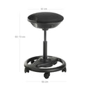 Segenn's Gem Bureaukruk - Ergonomische Werkkruk - Rolkruk - Draaistoel op wielen - Extra grote zitting - 10° helling - In hoogte verstelbaar - Dikke bekleding - Zwart