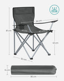 Set van 2 Opvouwbare Campingstoelen met Armleuningen | Draagbaar, Lichtgewicht & Comfortabel