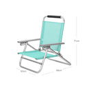 Groene Strandstoel voor Buiten – Opvouwbare Comfortabele Tuin-, Strand- en Campingstoel