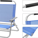 Set van 2 Opvouwbare Strandstoelen Groen – Comfortabele Buitenstoelen voor Strand, Tuin, Camping en Terras