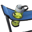 Opvouwbare Campingstoel Blauw – Lichtgewicht Draagbare Kampeerstoel met Armleuningen voor Camping, Strand, Vissen en Outdoor Activiteiten
