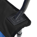 Opvouwbare Campingstoel Blauw – Lichtgewicht Draagbare Kampeerstoel met Armleuningen voor Camping, Strand, Vissen en Outdoor Activiteiten