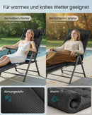 Verstelbare Deckchair met Zwart Matras – Comfortabele Ligstoel voor Tuin, Terras en Balkon-Stijlvolle Deckchair voor Tuin