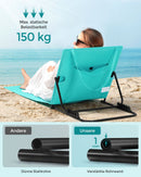 Set van 2 Strandligbedden met Traploos Verstelbare Rugleuning