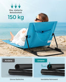 Set van 2 strandligstoelen met traploos verstelbare rugleuning