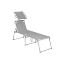 Ligstoel Grijs Melange – Comfortabele Verstelbare Zonneligstoel voor Tuin, Terras en Camping