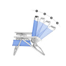 Blauwe Strandstoel – Opvouwbare Comfortabele Strandstoel voor Strand, Camping en Tuin