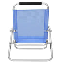 Blauwe Strandstoel – Opvouwbare Comfortabele Strandstoel voor Strand, Camping en Tuin