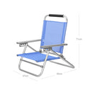 Blauwe Strandstoel – Opvouwbare Comfortabele Strandstoel voor Strand, Camping en Tuin