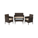 Segenn's Balkonmeubelset met Tafel en Stoelen – 4-Delige Loungeset voor Buiten-Tuinset met Comfortabele Zitplaatsen