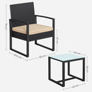 Polyrattan Loungeset voor Tuin en Terras – Comfortabel en Modern-Balkonset met Luxe Uitstraling