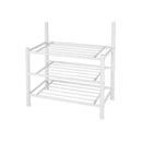 Segenn's kapstok staand - Garderoberek Met Kapstok - kapstok met schoenenrek - 18 Haken en 3 Planken- Kapstok - Wit