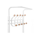 Segenn's kapstok staand - Garderoberek Met Kapstok - kapstok met schoenenrek - 18 Haken en 3 Planken- Kapstok - Wit