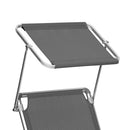 Modern Tuinligbed met Zonneluifel en Comfortabele Bekleding-Verstelbaar Ligbed voor Tuin en Balkon