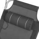 Tuin Lounger met Hoofdsteun en UV-Beschermende Zonneluifel-Luxe Ligstoel voor Buiten