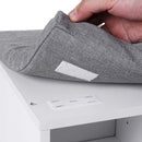 SEGENN Modena Elegante Schoenenbank – Wit-Grijs met Zachte Zitting-Ideaal voor de Gang