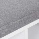 SEGENN Modena Elegante Schoenenbank – Wit-Grijs met Zachte Zitting-Ideaal voor de Gang