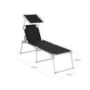Grote Verstelbare Relaxstoel – Comfortabele Ligstoel voor Tuin, Strand en Camping-Ergonomische Ligstoel voor Buiten