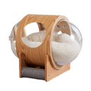 Segenn's Kittyluxe Dierenhuis - Kattenhuis - Kattenmand - hout - met kussen - Modern Kattenhuis -veilig gevoel - Eiken kleur