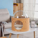 Segenn's Kittyluxe Dierenhuis - Kattenhuis - Kattenmand - hout - met kussen - Modern Kattenhuis -veilig gevoel - Eiken kleur