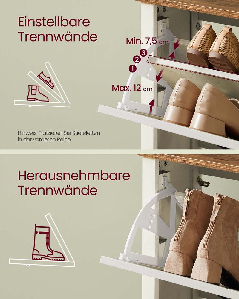 Segenn's Parma Schoenenkast met Drie Deuren – Ruime en Stijlvolle Opbergruimte