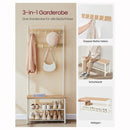 SEGENN Brescia Wandkapstok met Schoenenrek – Voor Hal of Gang-Kapstok en Schoenenrek in Eén – Ruimtebesparend Design